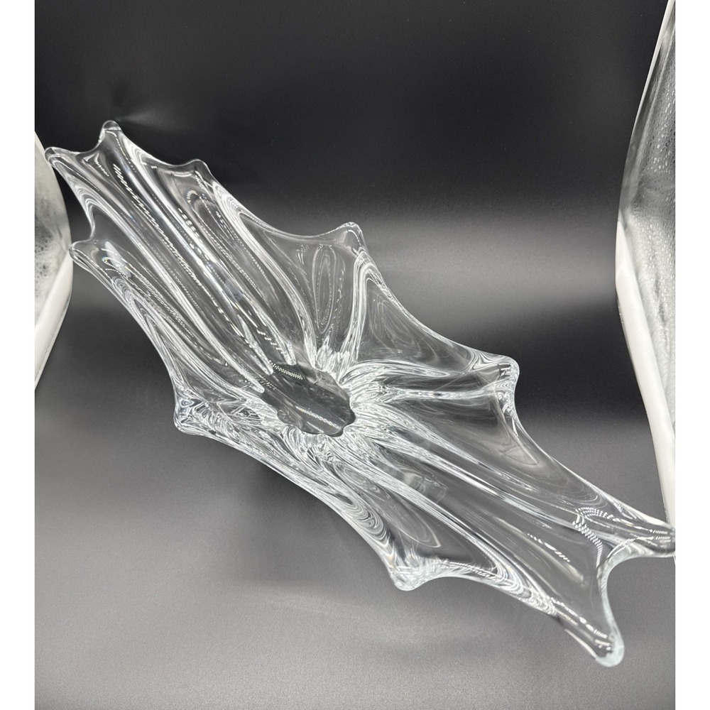 Daum France Sculptural Centerpiece Crystal Vase Signed